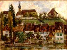 Paul Thiem, 1858-1922,
Stein am Rhein,
Öl/Lwd., 25x33 cm