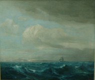 Hans von Petersen, 1850-1914,
Dreimaster auf stürmischer See,
Öl/Lwd., 92x 108 cm